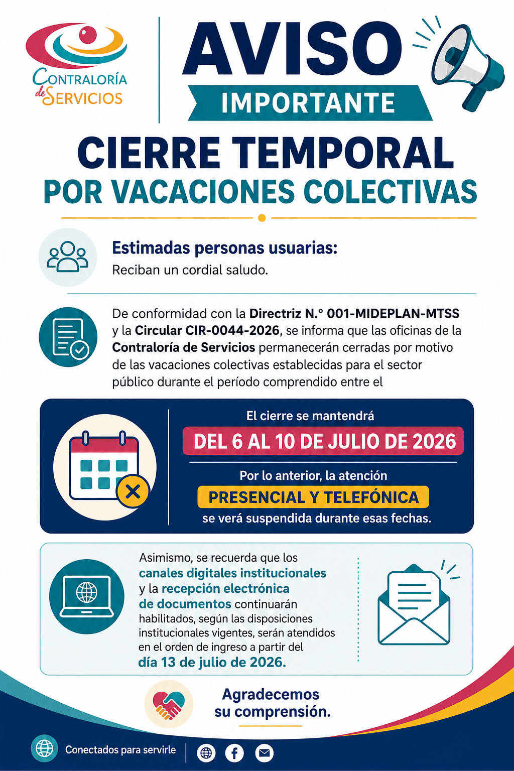Vacasiones institucionales